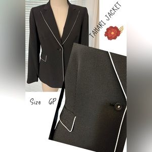 🆕 💖Tahari Career Wear Black Swiss do Blazer, Lined Size 6P